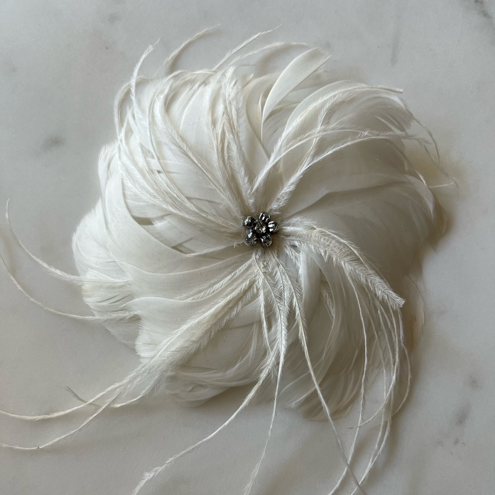 Feathered hair clip, great for 1920’s party or wedding